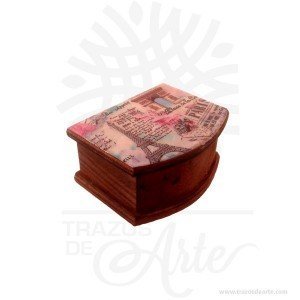 Hermosa y práctica caja joyero de madera pintada, viene con hermosas texturas de vetas naturales. También es perfecto para guardar joyas y cosas pequeñas. Este es un maravilloso regalo, suvenir empresarial o para amigos y familiares, disponible únicamente en Trazos de Arte. Encender velas y lámparas es considerado como una prueba exterior de alegría y también, por medio de ellas se manifestaba el respeto hacia ciertas personas. Las introducciones de las candelas son muy importantes en el cristianismo. Tenga en cuenta que la madera es un material único, por lo que cuándo lo reciba será similar, no exactamente al de la foto. Caja Joyero Eiffel Material: Madera, tapa resinada Color: Descripción en foto Tamaño 10 x 8 x 5 cm Dimensión interior: 7.5 x 5 x 3,5 cm Vendido y enviado por: Trazos de Arte. Envió rápido y seguro. Personalización Realice un pedido personalizado, podemos agregar lo que desee, como nombre, fecha, frase, logo, imagen o empaque regalo. Ofrecemos: Grabado por láser, grabado CNC Router, sublimado o papel adhesivo, el precio varía según el tipo de personalización que desee, encontrara más información en Servicios en nuestro menú secundario.