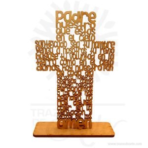 Hermoso Padre Nuestro en MDF de 3 mm, cortado con láser. Este es un maravilloso regalo, suvenir; empresarial o para amigos y familiares. El padre nuestro o padrenuestro (en latín, Pater Noster) es la oración cristiana por excelencia y elaborada por Jesús de Nazaret según relatan el Evangelio de Mateo (Mt 6, 9-13) y el Evangelio de Lucas (Lc 11, 1-4). Aunque haya diferencia en la descripción de las circunstancias y en el estilo del texto de la oración en ambos autores suelen coincidir en las premisas de las peticiones. El padrenuestro es considerado la oración cristiana común por excelencia por las confesiones mayoritarias; para las Iglesias católica, ortodoxa, anglicana y protestantes, es el modelo de oración cristiana. Padre Nuestro Material: MDF de 3 mm de Alta Calidad Tamaño 9.5 x 3 x 14 cm Color: Descripción en foto Vendido y enviado por: Trazos de Arte. Envió rápido y seguro Personalización Realice un pedido personalizado, podemos agregar lo que desee, como nombre, fecha, frase, logotipo, imagen o empaque regalo. Ofrecemos: Grabado por láser, grabado CNC Router, sublimado o papel adhesivo, el precio varía según el tipo de personalización que desee, encontrara más información en Servicios en nuestro menú secundario. Si desea cotizar o tiene preguntas presione el botón Cotizar personalización con gusto las responderemos.