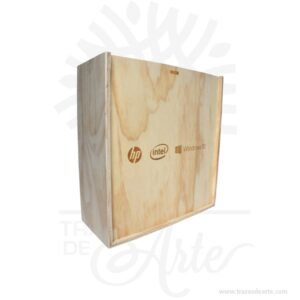 Caja para vino y dos copas