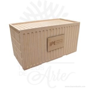 Caja ancheta contenedor en MDF de 20 x 38 x 20 cm