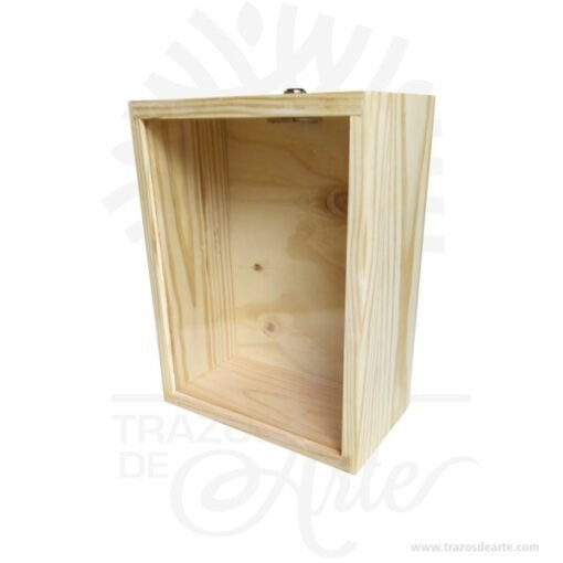 Alcancía en madera de pino con acrílico para personalizar 25 x 20 x 10 cm