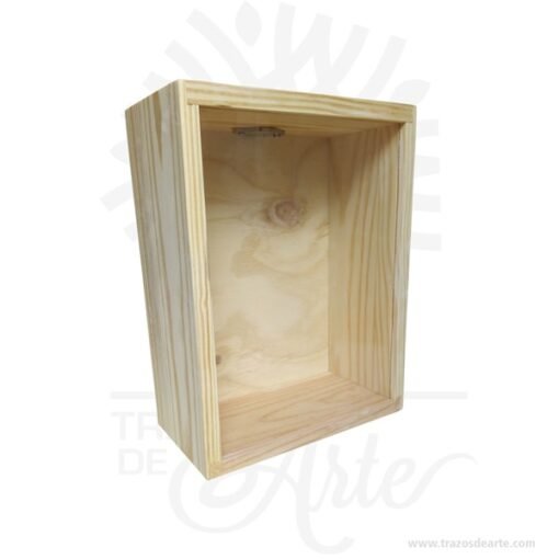 Alcancía en madera de pino con acrílico para personalizar 25 x 20 x 10 cm