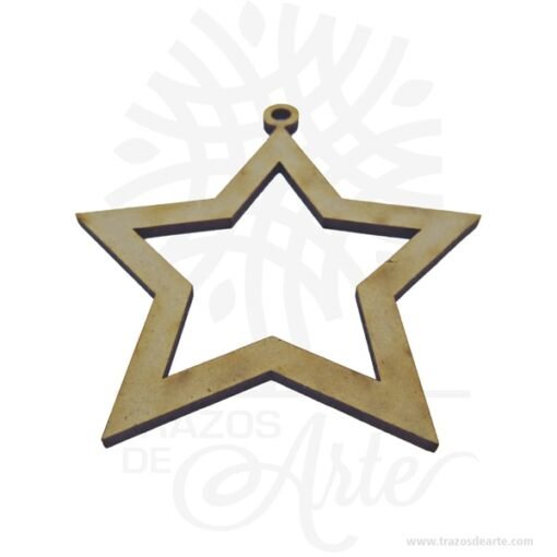 Aplique colgante estrella de 7 x 7 cm