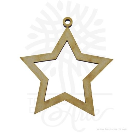 Aplique colgante estrella de 7 x 7 cm