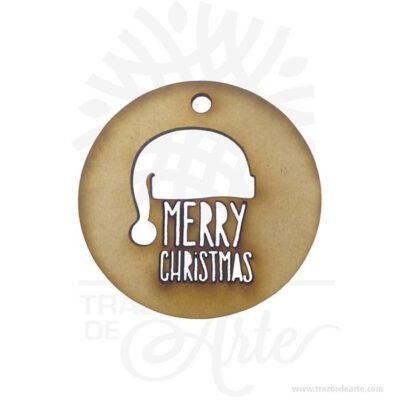 Aplique Navidad Merry Christmas Pack x 12 unidades de 7 cm