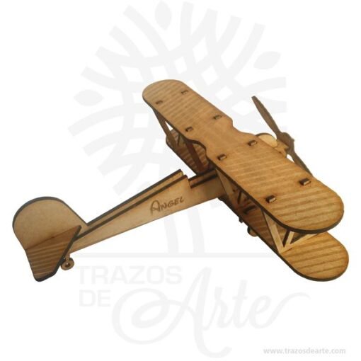 Avión Antiguo juguete en madera MDF