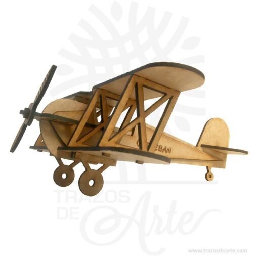 Avión Antiguo juguete en madera MDF