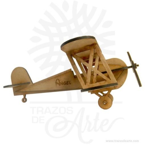 Avión Antiguo juguete en madera MDF