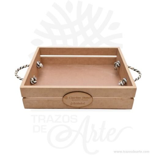 Caja canasta en madera MDF