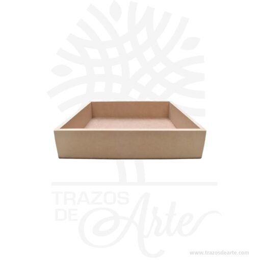 Bandeja en MDF sencilla 20 x 20 x 6 cm