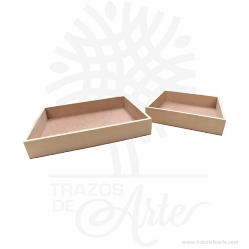 Bandeja en MDF sencilla 20 x 20 x 6 cm