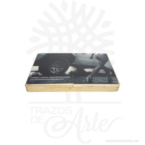 Caja estuche de madera para memorias USB personalizada