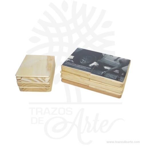 Caja estuche de madera para memorias USB personalizada