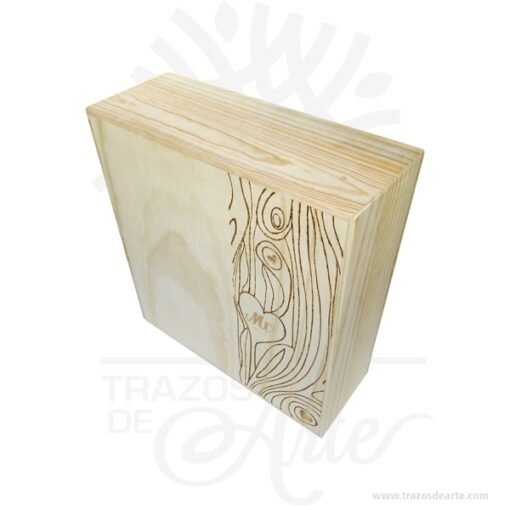 Caja de madera para 3 botellas de vino