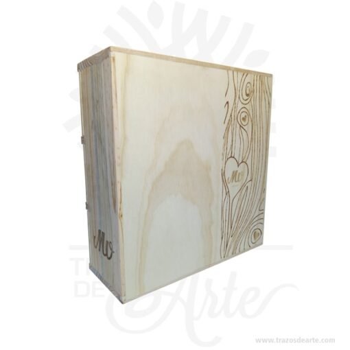 Caja de madera para 3 botellas de vino