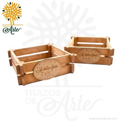 Caja Canasta en Madera Personalizada