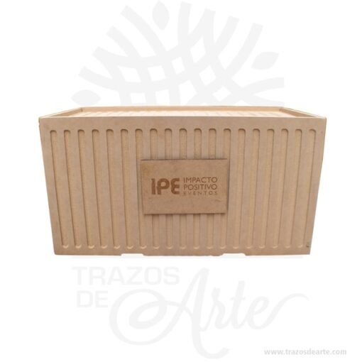 Caja ancheta contenedor en MDF de 20 x 38 x 20 cm