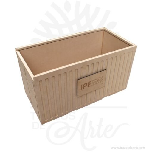Caja ancheta contenedor en MDF de 20 x 38 x 20 cm
