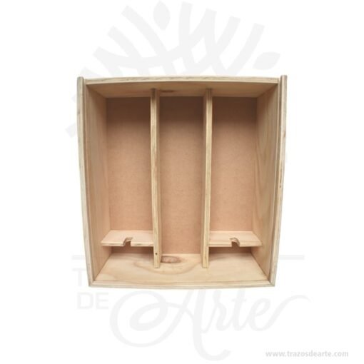 Caja para vino y dos copas