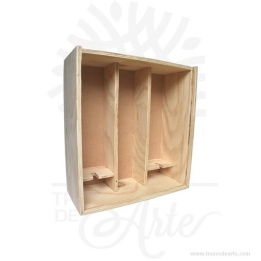 Caja para vino y dos copas