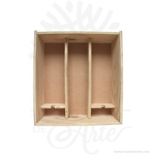 Caja para vino y dos copas