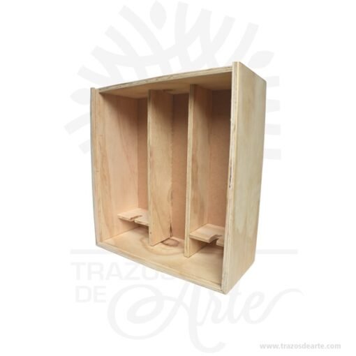 Caja para vino y dos copas
