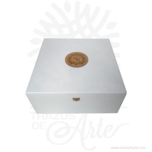 Caja estuche de 34 x 34 x 15 cm en MDF para personalizar