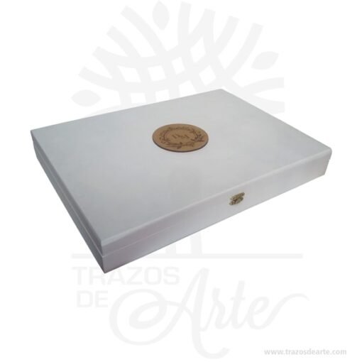 Caja estuche de 43 x 32 x 5 cm en MDF para personalizar