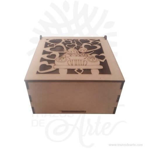 Caja para dulces boda de 12 x 12 x 8 cm