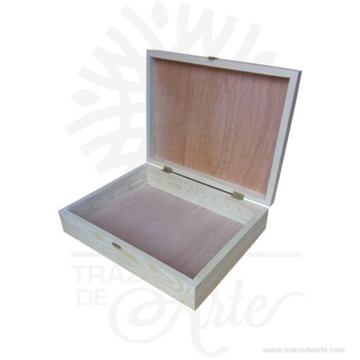 Caja estuche en madera con cierre de 35 x 27 x 8 cm  personalizada