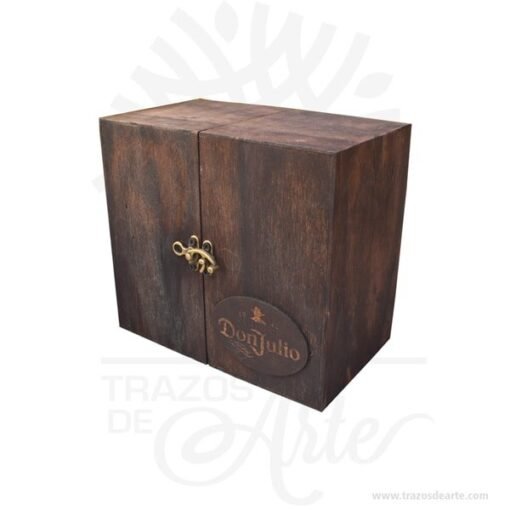 Caja para vino o licor en madera