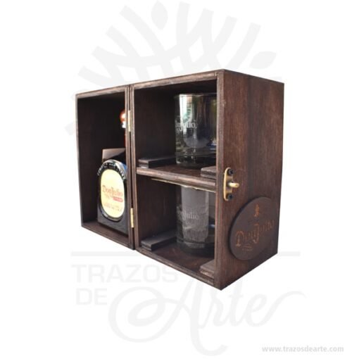 Caja para vino o licor en madera