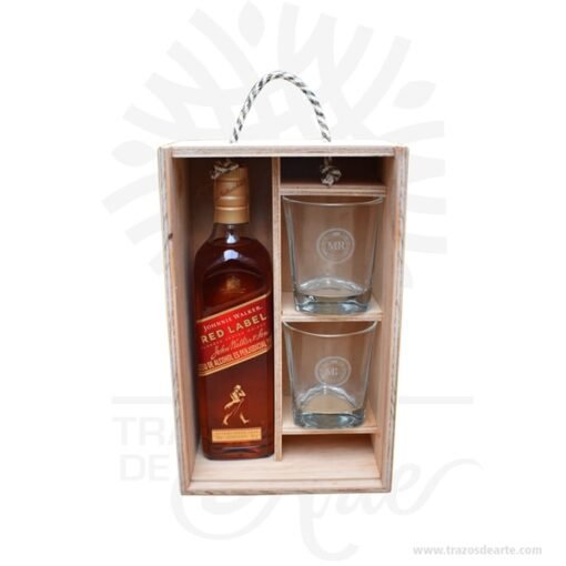 Caja madera para whisky 22 x 34 x 11 cm