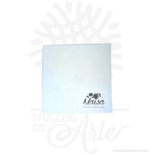 Caja estuche en madera de 38 x 38 x 8 cm pintada de blanco
