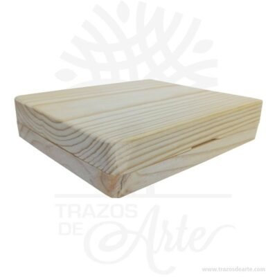 Caja estuche tapa ajustable en madera