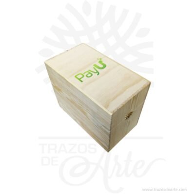 Caja de madera para almacenamiento de teléfonos móviles en sala de reuniones