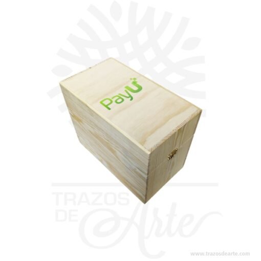 Caja de madera para almacenamiento de teléfonos móviles en sala de reuniones