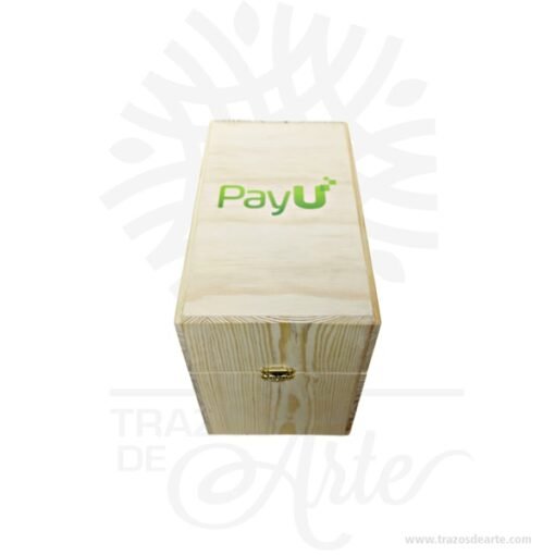 Caja de madera para almacenamiento de teléfonos móviles en sala de reuniones