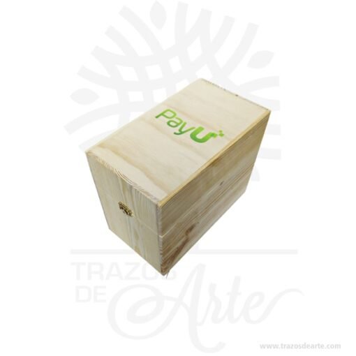 Caja de madera para almacenamiento de teléfonos móviles en sala de reuniones