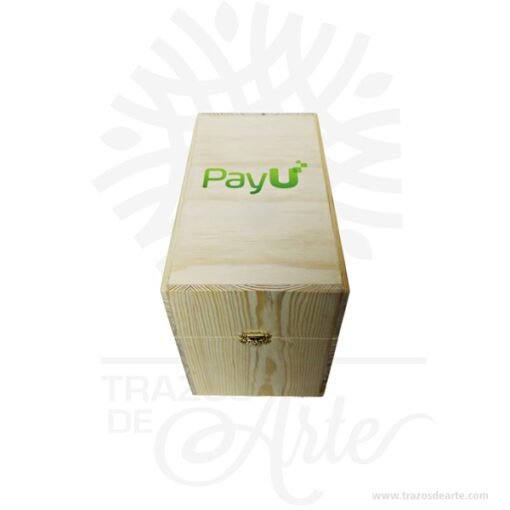 Caja de madera para almacenamiento de teléfonos móviles en sala de reuniones