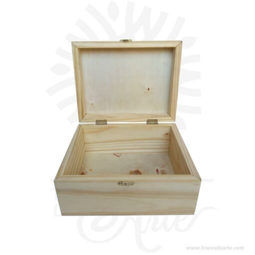 Caja en madera con cierre de 23 x 18 x 11 cm
