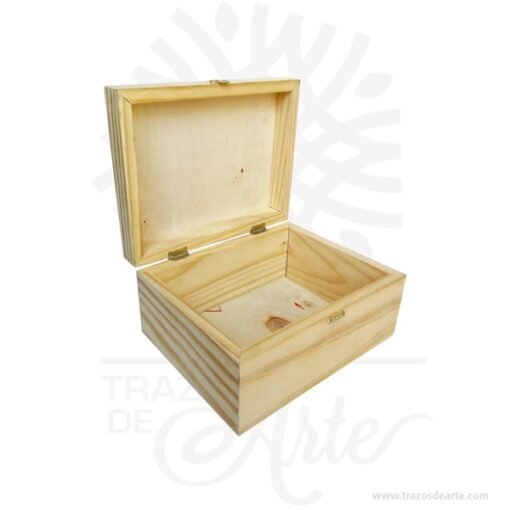 Caja en madera con cierre de 23 x 18 x 11 cm