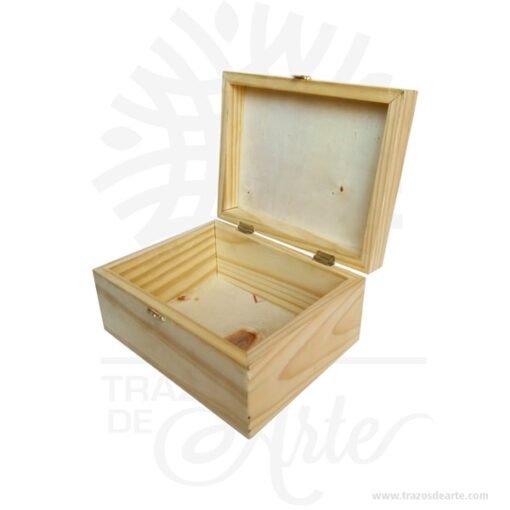 Caja en madera con cierre de 23 x 18 x 11 cm