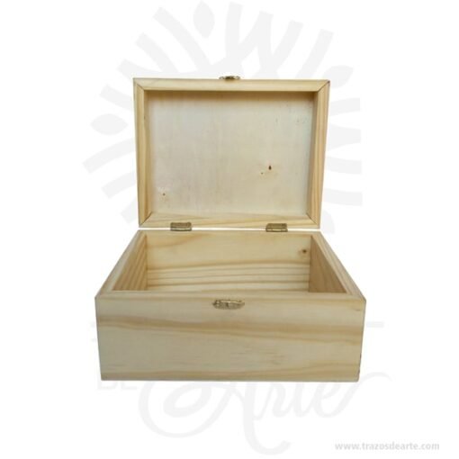 Caja en madera con cierre de 23 x 18 x 11 cm