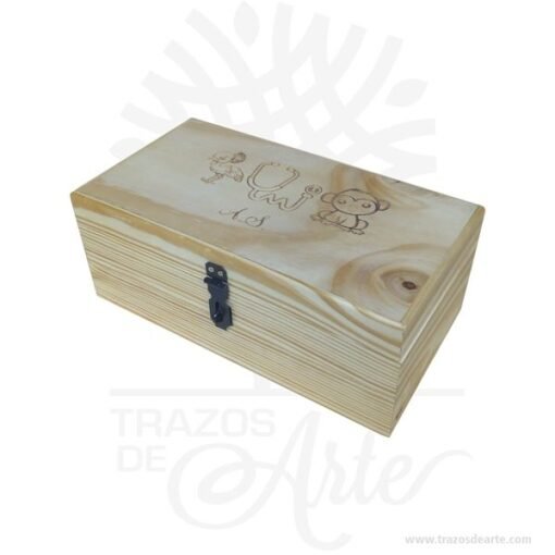 Caja madera con cierre candado para personalizar