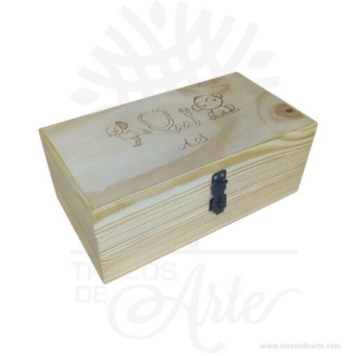 Caja madera con cierre candado para personalizar