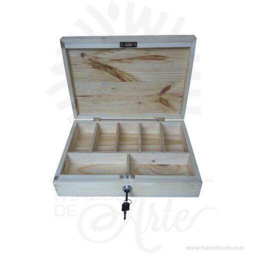 Caja seguridad para dinero en madera