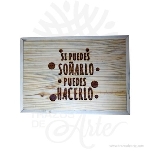 Caja seguridad para dinero en madera