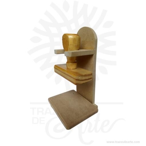 Caja para sellos en MDF de 13 x 16 x 9 cm en crudo