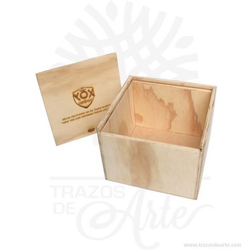 Caja en madera  de 16 x 16 x 12 cm
